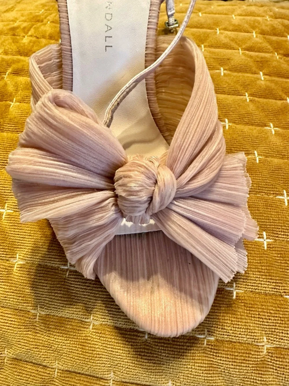 Loeffler Randall Blush Pink Knotted Bow Heels - Picture 7 of 8